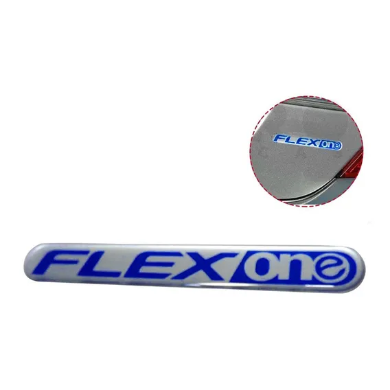 Adesivo Emblema Flex One Resinado Fit City Civic Crv Hrv New Cor AZUL/CINZA Foto 1
