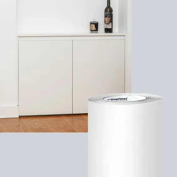 Adesivo Envelopamento Móveis Vinil Jateado Branco 1,22x4m Cor Jateado Opaco Branco Foto 1