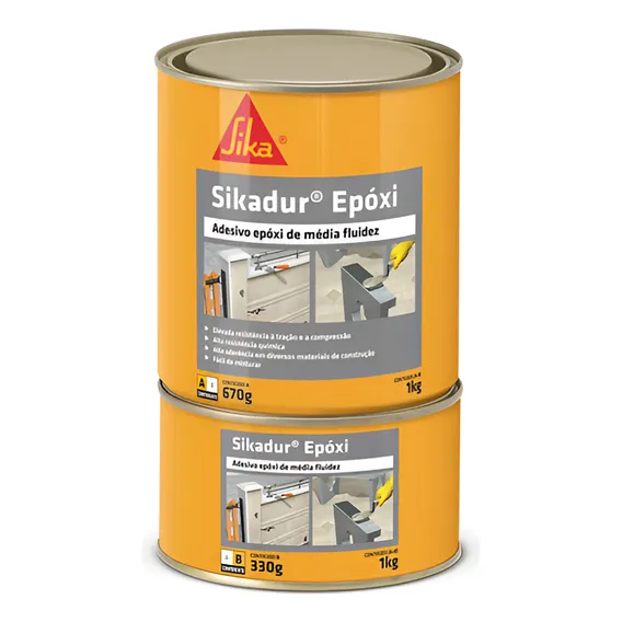 Adesivo Ep贸xi Sikadur Ep贸xi (lata 1kg) - Sika Foto 1