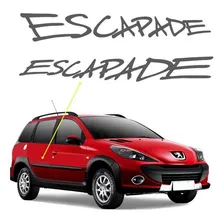 Adesivo Escapade Peugeot 206 Sw Emblema Lateral Grafite Foto mini 1