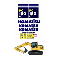 Adesivo Escavadeira Komatsu Pc160lc Pc 160lc Ca-00433 Mq Cor Foto mini 1