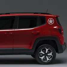 Adesivo Estrela Militar Jeep Renegade Lateral Corroído Prata Foto mini  2