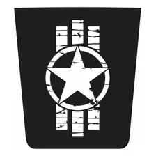 Adesivo Faixa Capo Para Troller Estrela Militar Preto 13918 Cor Adesivo Capo Para Troller Militar Preto Foto mini 2