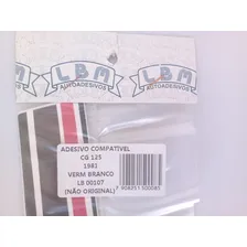 Adesivo Faixa Cg 81 Branca Vermelha Cor Vermelho Foto mini 1