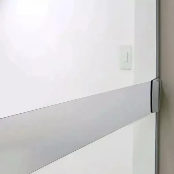 Adesivo Faixa Jateado Segurança Porta De Vidro Anti Trombada Cor Transparente Foto 1