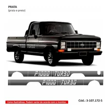Adesivo Faixa Lateral Ford F1000 1991 Cabine Simples Prata Foto mini 4