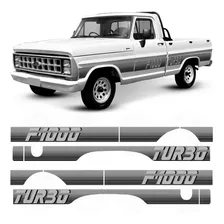 Adesivo Faixa Lateral Ford F1000 1991 Cabine Simples Prata Foto  mini 1