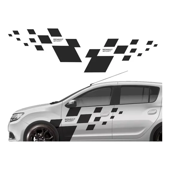 Adesivo Faixa Lateral Para Renault Sandero Sport 13904 Cor Adesivo Faixa Lateral Para Sandero Sport Foto 1