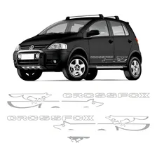 Adesivo Faixa Lateral Volkswagen Crossfox 2008 Prata Foto mini 1