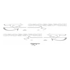 Adesivo Faixa Lateral Volkswagen Crossfox 2008 Prata Foto mini 2