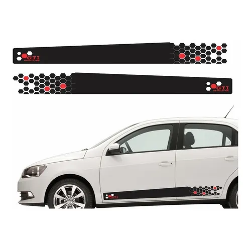 Adesivo Faixa Lateral Volkswagen Gol G6 Gti Gol09 Foto 1