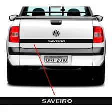 Adesivo Faixa Tampa Caçamba Traseira Vw Saveiro Cor Preto Foto  mini 1