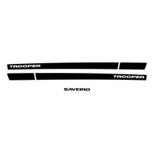 Adesivo Faixa Volkswagen Saveiro Trooper 2010 2011 Preto Foto mini 1