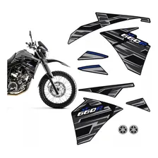 Adesivo Faixa Yamaha Xt 660r 2015/2018 Moto Preta + Emblemas Foto mini 1
