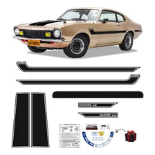 Adesivo Faixas Ford Maverick Gt V8 Fase 2 Gtv8 Preto Kit Foto  mini 1