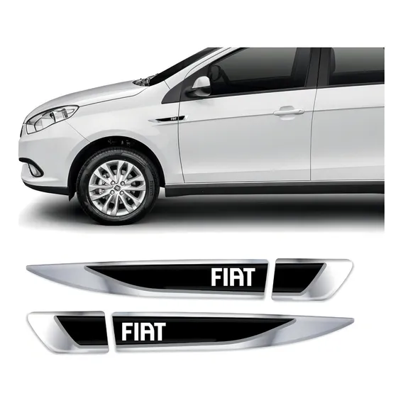 Adesivo Fiat Aplique Emblema CompatÃvel Personalizado Par Cor Adesivo Fiat Siena Foto 1