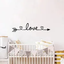 Adesivo Frase Love Para Quarto, Casal, Bebê, Decorativo Cor Preto Foto mini 2