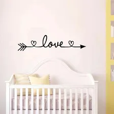Adesivo Frase Love Para Quarto, Casal, Bebê, Decorativo Cor Preto Foto mini 3