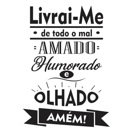 Adesivo Frase Parede Livrai-me De Todo O Mal - 62cm X 45cm Cor Preto Fosco Foto 1