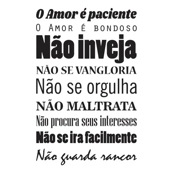 Adesivo Frase Parede O Amor É Paciente E Bondoso 72cm X 46cm Cor Preto Fosco Foto 1