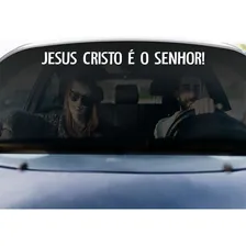 Adesivo Frase Vidro Carro Jesus Cristo É O Senhor 80cm Cor Branco Foto  mini 1