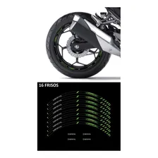 Adesivo Friso Refletivo Roda Moto Kawasaki Ca-13305 Foto mini 1
