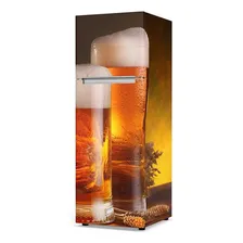 Adesivo Geladeira Envelopamento Total Cerveja Na Jarra Foto mini  2