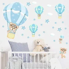 Adesivo Infantil De Parede Balões Ursinho Menino Foto mini 1