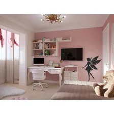 Adesivo Infantil Fada Fadinha Parede Quarto Menina + Cor Preto Foto mini  2