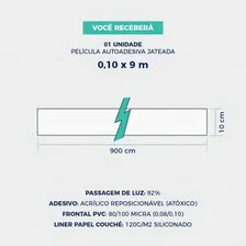 Adesivo Jateado Anti Trombrada Porta Blindex Vidro - 0,10x9m Foto mini  2