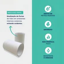 Adesivo Jateado Anti Trombrada Porta Blindex Vidro - 0,10x9m Foto mini  3