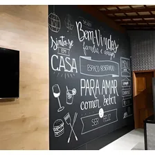 Adesivo Lousa Decorativo P/ Parede Geladeira M贸veis 2m X 1m Cor Preto Foto mini 4
