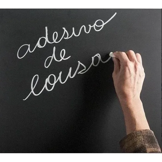 Adesivo Lousa Negra Fosco 15m X 45cm - M贸veis Parede Giz Foto 1