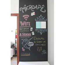 Adesivo Lousa Quadro Negro Porta Parede Geladeira 1m X 60cm Cor Preto Fosco Lousa Foto mini 3