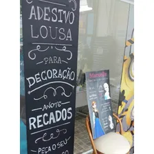 Adesivo Lousa Quadro Negro Porta Parede Geladeira 1m X 60cm Cor Preto Fosco Lousa Foto mini 2