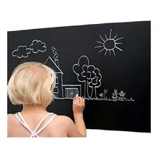 Adesivo Lousa Quadro Negro, Preto Fosco 2x1 M + 4 Giz Foto mini 3
