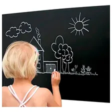 Adesivo Lousa Quadro Negro Preto Fosco 3m X 1m Parede Moveis Foto mini 2