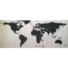 Adesivo Mapa Mundi Viagem Mochileiro Pins Marcação Foto mini 4