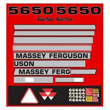 Adesivo Massey Ferguson 5650 Turbo Colheitadeira Kit Mk Foto mini 1