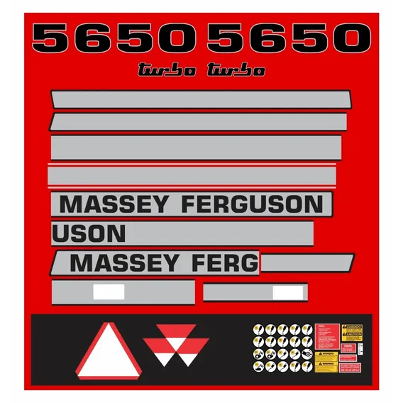 Adesivo Massey Ferguson 5650 Turbo Colheitadeira Kit Mk Foto 1