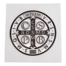 Adesivo Medalha De São Bento 10 X 10 Cm - Preto Foto mini 1