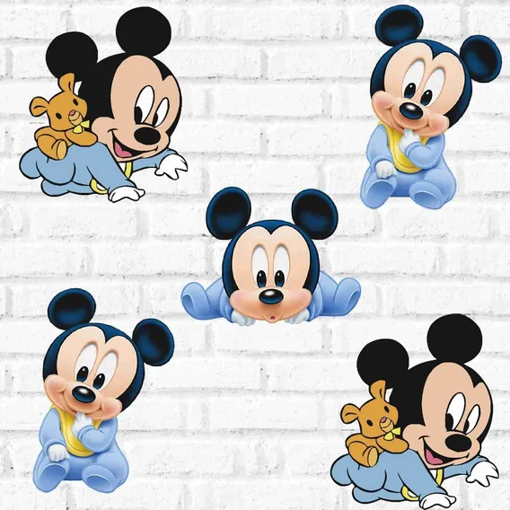 Adesivo Mickey Baby Para Decoração De Quarto Infantil Menino Foto 1