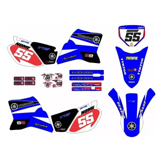 Adesivo Moto Cross Trilha Yamaha Ttr 230 2009 0,20mm Lm046 Foto 1