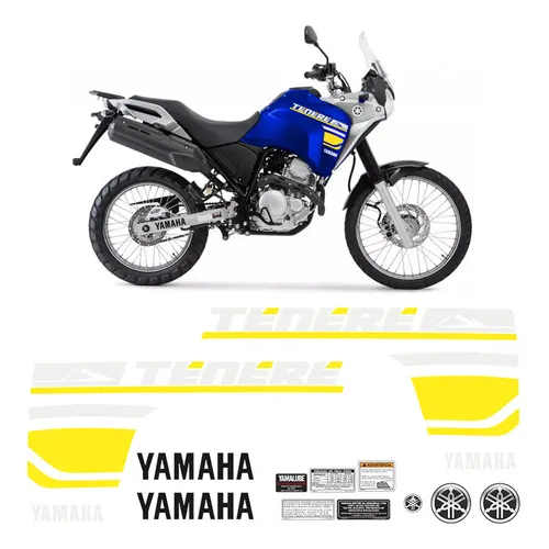 Adesivo Moto Yamaha Tenere 250 2018 Faixa Amarela + Emblemas Foto 1