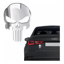 Adesivo O Justiceiro Auto Relevo Resinado 3d Cromado Res03 Foto mini 1