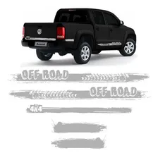 Adesivo Off Road 4x4 P/ Pick-up Faixa Lateral/traseiro Prata Foto  mini 1