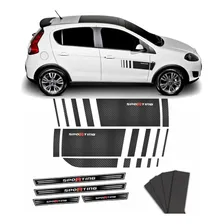 Adesivo Palio Sporting Atractive Faixa Fibra Carbono Soleira Foto mini 1