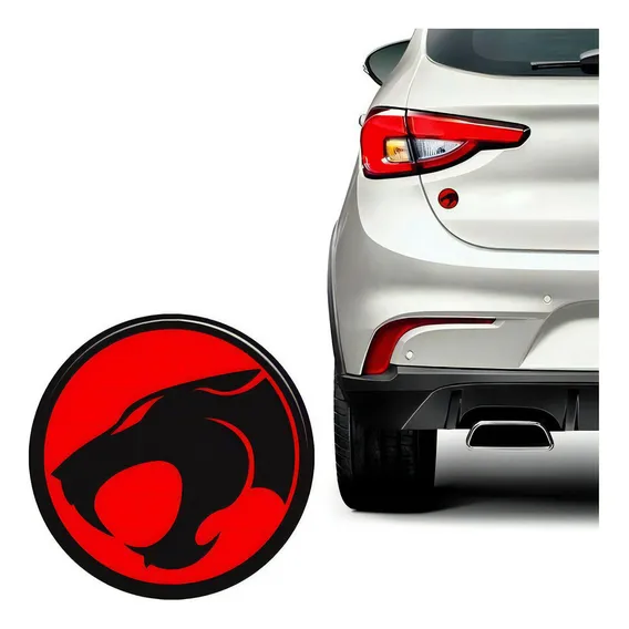 Adesivo Pantera Vermelho Refletivo Resinado Decorativo Foto 1