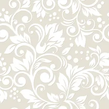 Adesivo Papel Parede Foral Arabescos Bege Decoração Quarto Foto mini  3