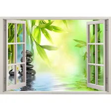 Adesivo Papel Parede Janela Saúde Yoga Acupuntura Pilates Cor Colorido Foto mini 1